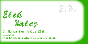 elek walcz business card